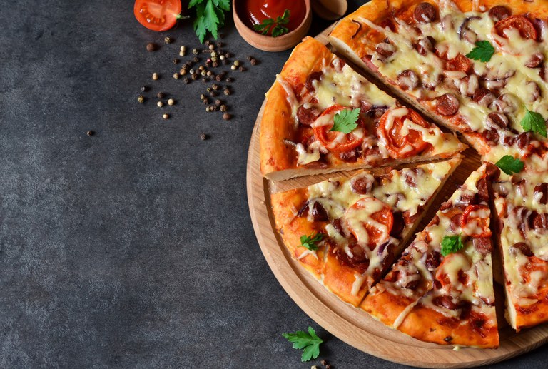 Pizza and ingredients