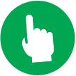 Fist showing 1 finger of support