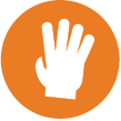 Fist showing 4 fingers of support