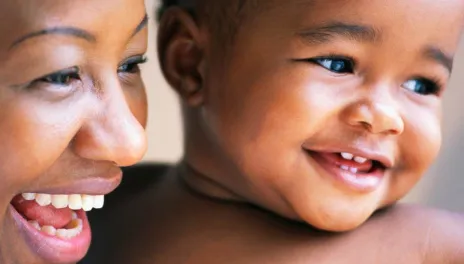 African American woman with African American baby