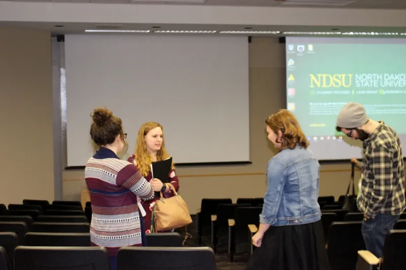 students visiting