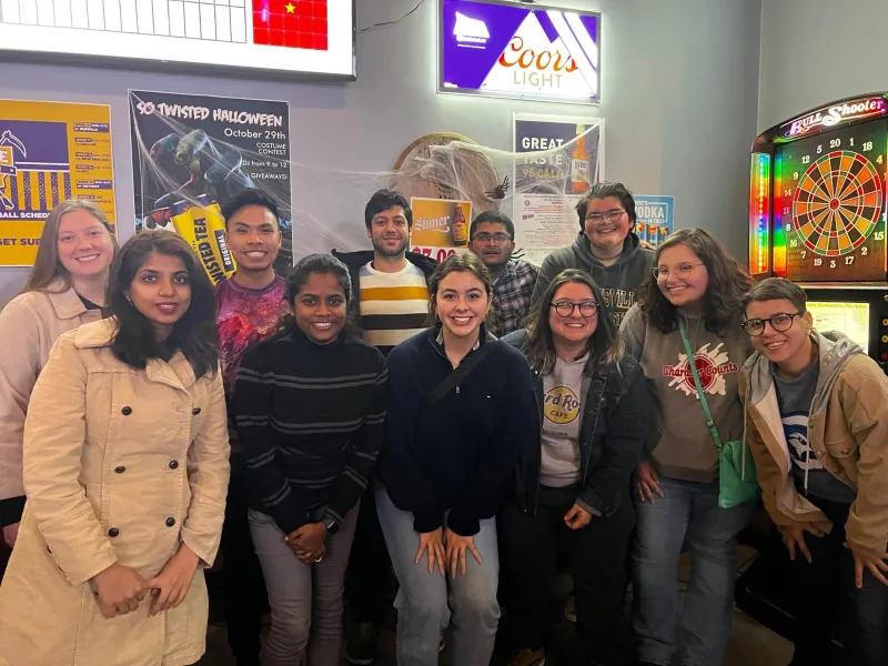 Graduate students out and about
