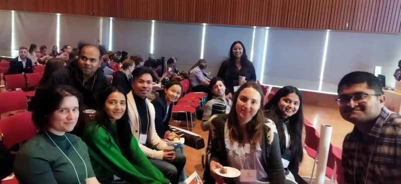 Graduate students going to a movie together
