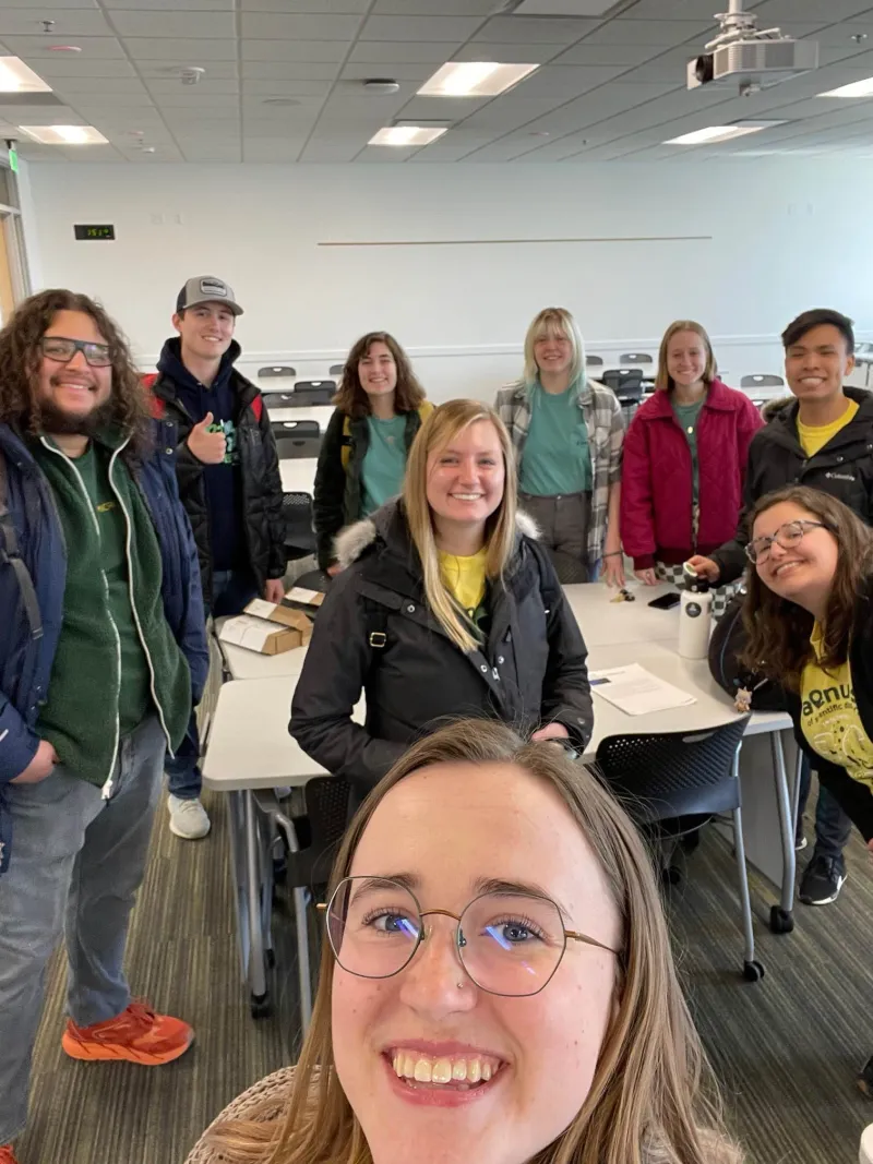 Photo from graduate students volunteering at Avenues of Scientific Discovery in 2023